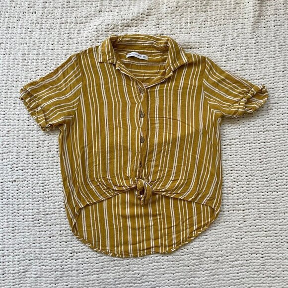 Faithfull the Brand Toulin Shirt Roy Stripe Print - Size Medium - Picture 2 of 5